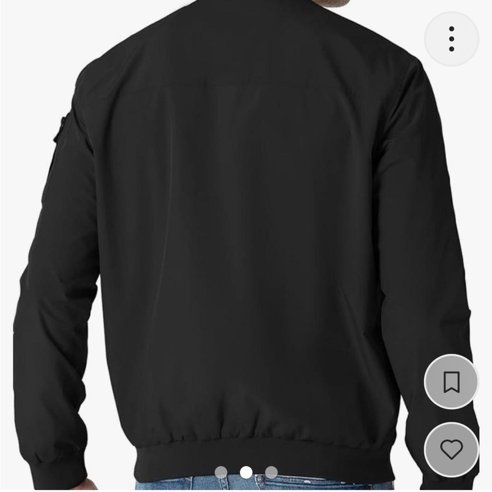 Men’s medium black bomber jacket